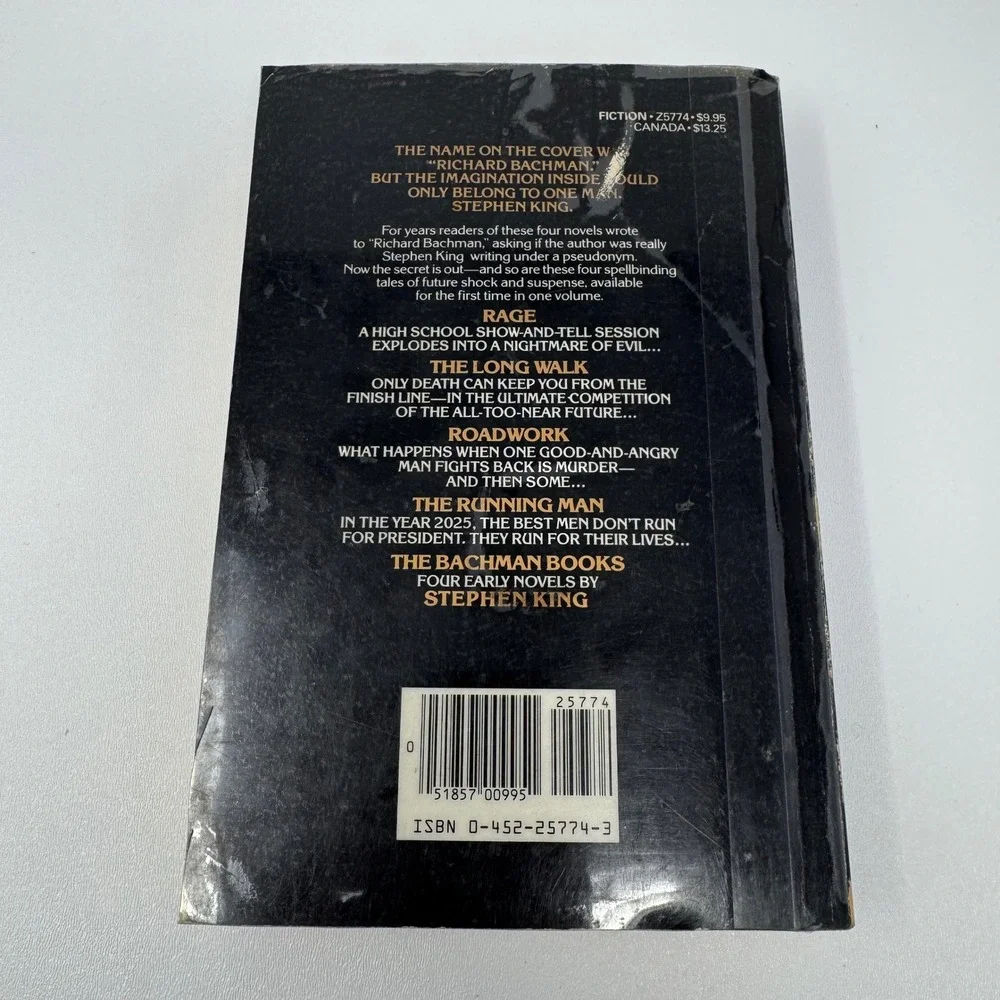 The Bachman Books Stephen King Rage Long Walk Roadwork Running Man Plume 1st‎ Ed